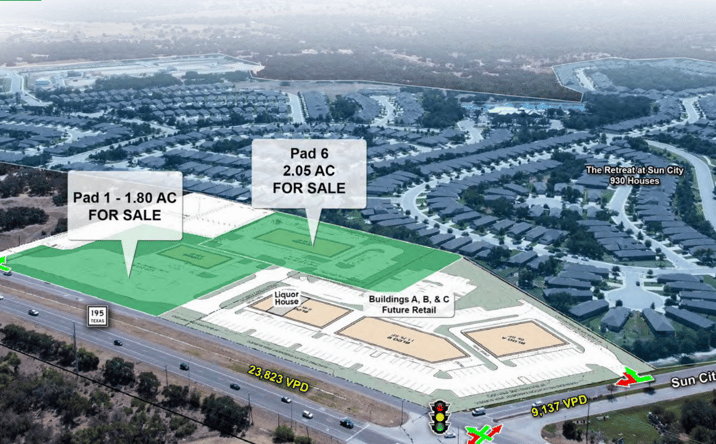 Pictures of Retail, Land property located at TX-195 & Sun City Blvd, Georgetown, TX 78633 for sales - image #1