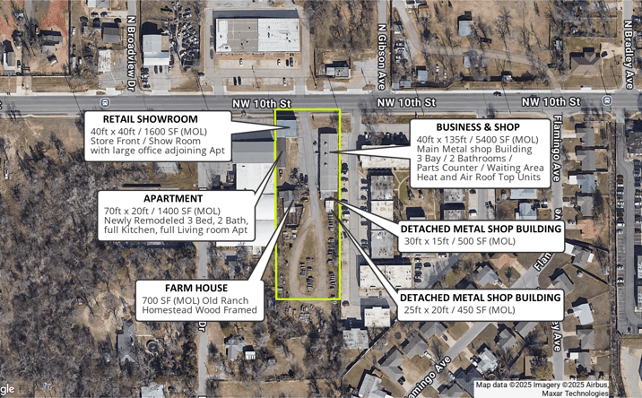 Pictures of Industrial, Retail property located at 7706 NW 10th St, Oklahoma City, OK 73127 for sales - image #1