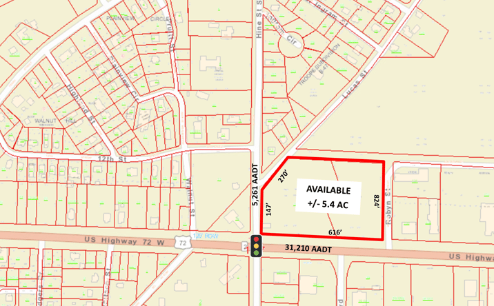 Pictures of Land property located at Highway 72 & Hines Street, Athens, AL 35611 for sales - image #1