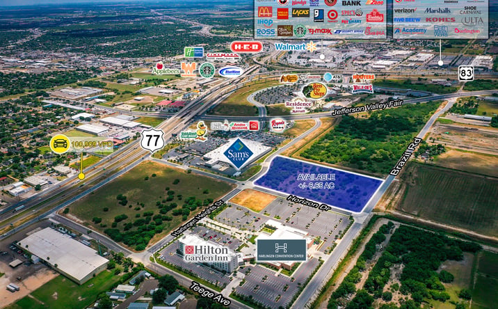 Pictures of Land, Mixed Use, Multifamily, Office, Retail property located at 621 US-77 Frontage Rd, Harlingen, TX 78550 for sales - image #1