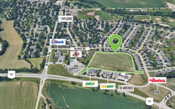 Pictures of Land property located at C W Hadan Drive & N 160th St, Bennington, NE 68007 for sales - image #1
