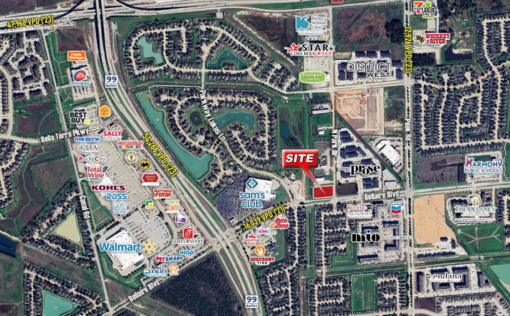 Pictures of Land property located at NWC of Bellaire Blvd & N Park Dr in Richmond, Richmond, TX 77406 for sales - image #1