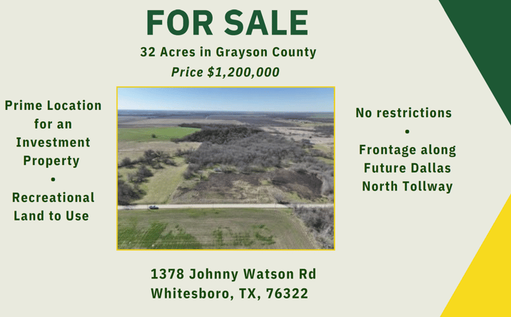 Pictures of Land property located at 1378 Johnny Watson Rd, Howe, TX 75459 for sales - image #1