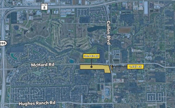 Pictures of Land property located at SW & SE Corners of McHard & Cullen Parkway, Pearland, TX 77584 for sales - image #1