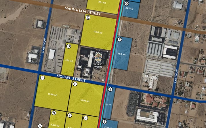Pictures of Industrial, Land property located at ±90.91-Acre Rail-Served Industrial Land, Hesperia, CA 92344 for sales - image #1