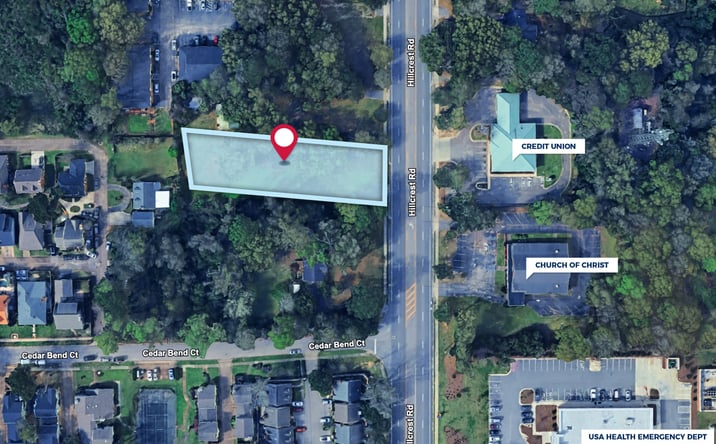 Pictures of Land property located at 100 Hillcrest Rd, Mobile, AL 36608 for sales - image #1
