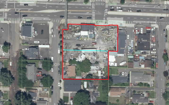 Pictures of Mixed Use, Land property located at 8560 SE Division St & 2536 SE 85th Ave, Portland, OR 97266 for sales - image #1