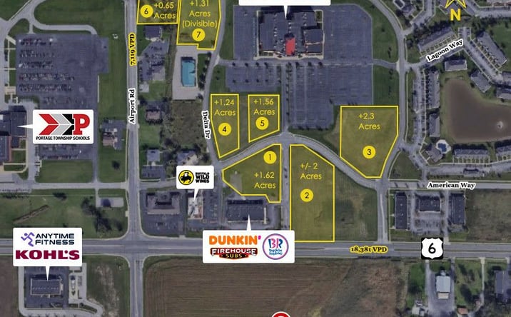 Pictures of Land property located at Route 6 & Hollywood, Portage, IN 46368 for sales - image #1
