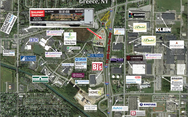 Pictures of Retail, Office, Mixed Use, Land property located at Bellwood Dr at I-390 & Ridgeway Ave, Rochester, NY 14615 for sales - image #1