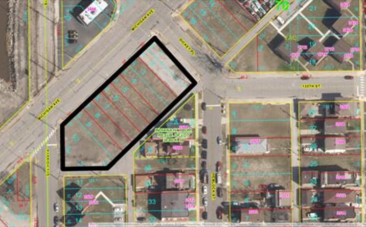 Pictures of Land property located at 3481-97 Michigan Avenue, East Chicago, IN 46312 for sales - image #1