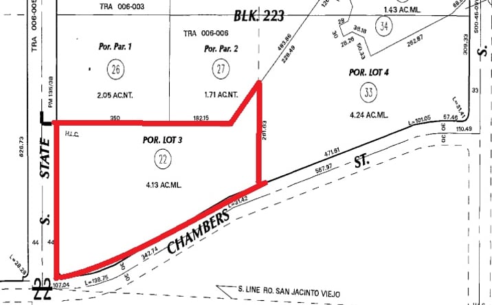 Pictures of Land property located at State Street and Chambers, Hemet, CA 92543 for sales - image #1