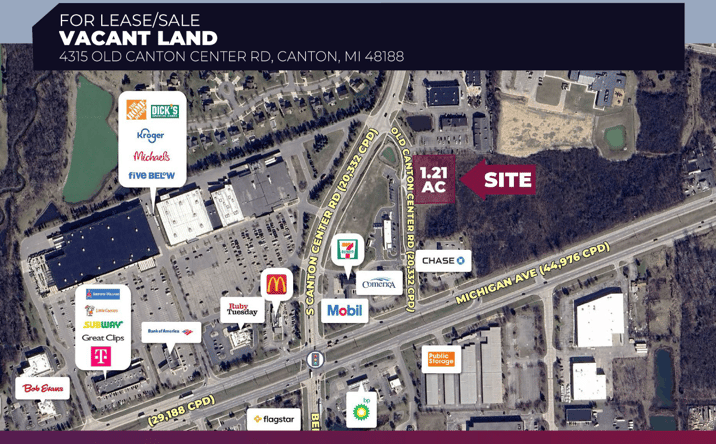 Pictures of Land property located at 4315 Old Canton Center Rd, Canton, MI 48188 for sales - image #1