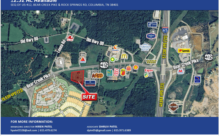 Pictures of Land property located at 1522 Bear Creek Pike, Columbia, TN 38401 for sales - image #1