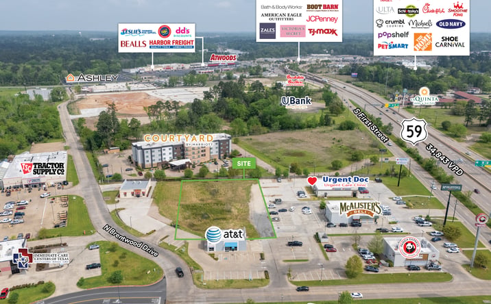 Pictures of Land property located at 510 N Brentwood Drive, Lufkin, TX 75904, 514 N Brentwood Drive, Lufkin, TX 75904 for sales - image #1