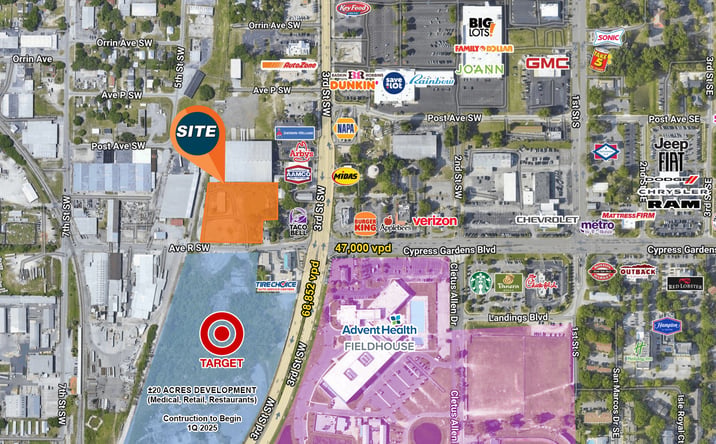 Pictures of Land, Mixed Use, Office, Retail property located at 500 Avenue R SW, Winter Haven, FL 33880 for sales - image #1