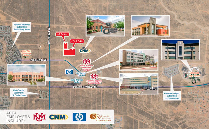 Pictures of Land property located at Campus Blvd NE & Center Blvd NE, Rio Rancho, NM 87124 for sales - image #1