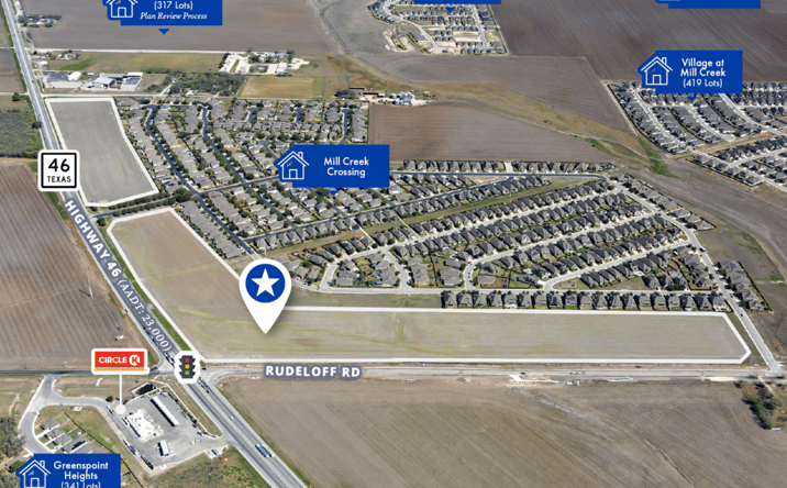 Pictures of Land property located at NEC of Highway 46 and Rudeloff Road, Seguin, TX 78155 for sales - image #1