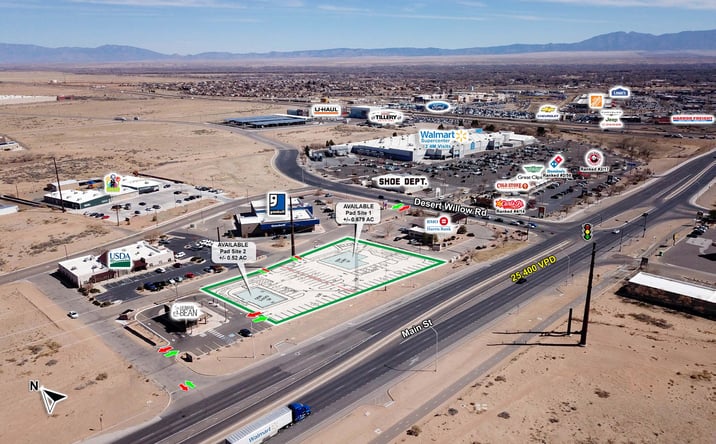 Pictures of Retail property located at NWQ Main St & Desrt Willow Rd, Los Lunas, NM 87031 for sales - image #1