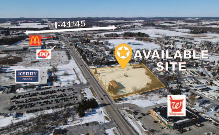 Pictures of Land property located at N168 W21580 Main St, Jackson, WI 53037 for sales - image #1