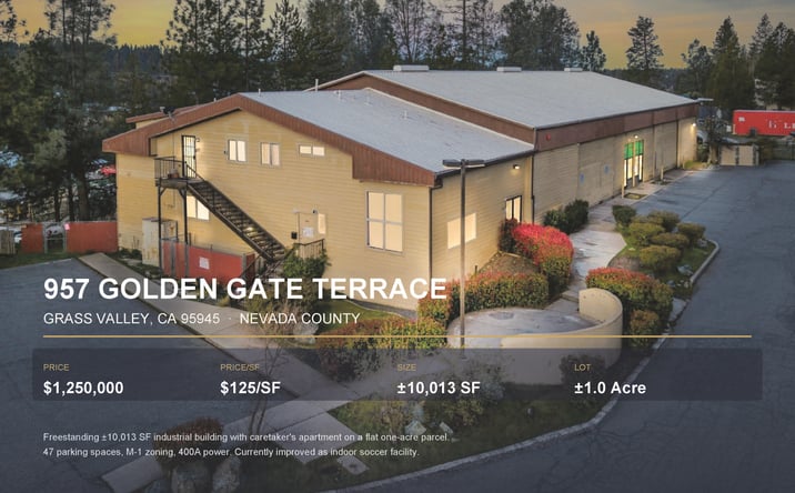 Pictures of Industrial property located at 957 Golden Gate Terrace, Grass Valley, CA 95945 for sales - image #1