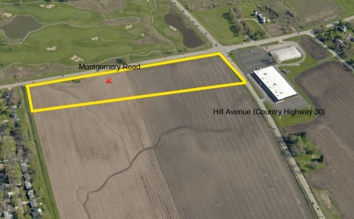 Pictures of Land property located at SW Corner Of Hill Ave & Montgomery Rd, Aurora, IL 60538 for sales - image #1