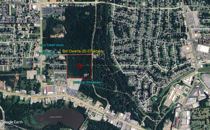 Pictures of Land property located at Bill Owens Pkwy.-20.07 Acres, Longview, TX 75604 for sales - image #1