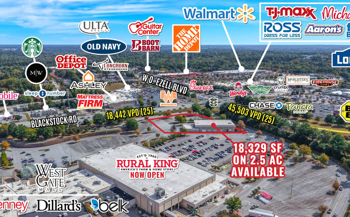 Pictures of Retail property located at 205 W Blackstock Rd, Spartanburg, SC 29301 for sales - image #1