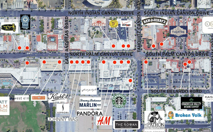 Pictures of Retail, Office, Hospitality, Mixed Use property located at Downtown Palm Springs, Palm Springs, CA 92262 for sales - image #1