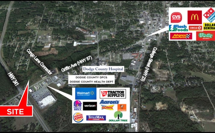 Pictures of Land property located at Griffin Avenue @ Hwy 341 Bypass, Eastman, GA 31023 for sales - image #1
