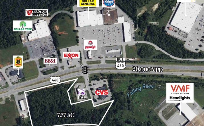 Pictures of Land, Retail property located at 7730 Richmond Hwy, Appomattox, VA 24522 for sales - image #1