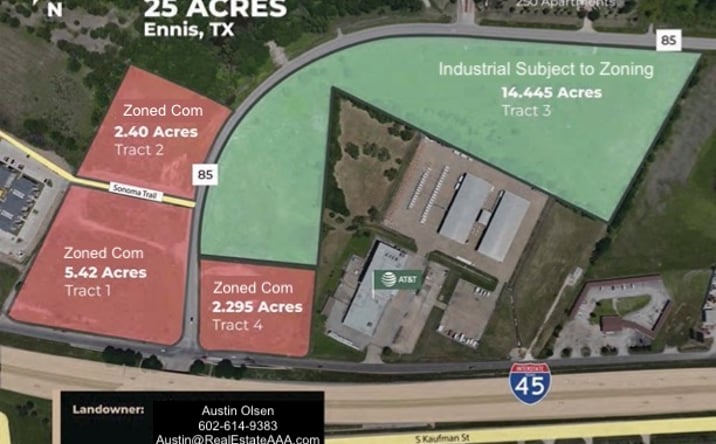 Pictures of Land property located at I-45, Ennis, TX 75119 for sales - image #1