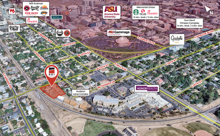 Pictures of Land, Multifamily property located at 63 & 69 W 13th St, Tempe, AZ 85281 for sales - image #1