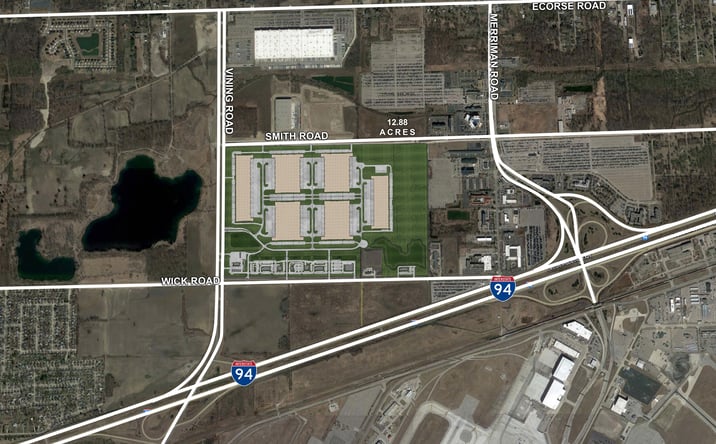 Pictures of Land property located at 12.88 Acres Smith Rd, Romulus, MI 48174 for sales - image #1