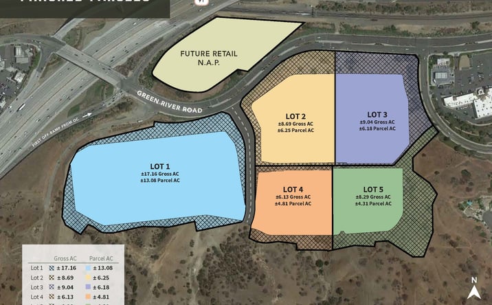 Pictures of Land property located at Lot 3 - Green River Road at SR-91 off-ramp, Corona, CA 92880 for sales - image #1