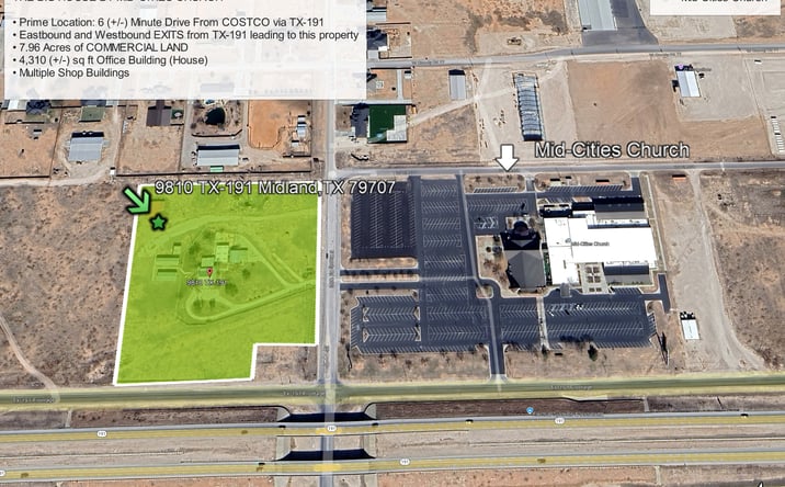 Pictures of Retail, Office, Mixed Use, Land, Special Purpose property located at 9810 TX-191, Midland, TX 79707 for sales - image #1