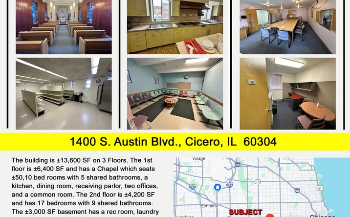 Pictures of Multifamily, Office, Senior Living, Special Purpose property located at 1400 S Austin Blvd, Cicero, IL 60804 for sales - image #1