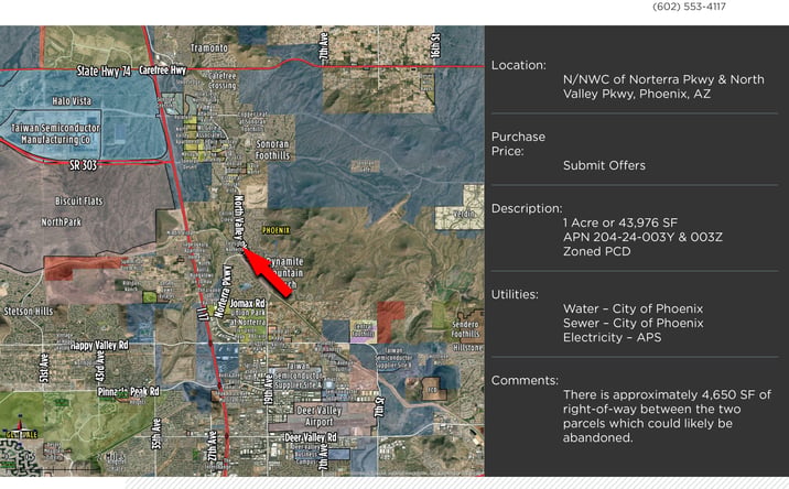 Pictures of Land property located at 28300 N North Valley Pkwy, Phoenix, AZ 85085 for sales - image #1