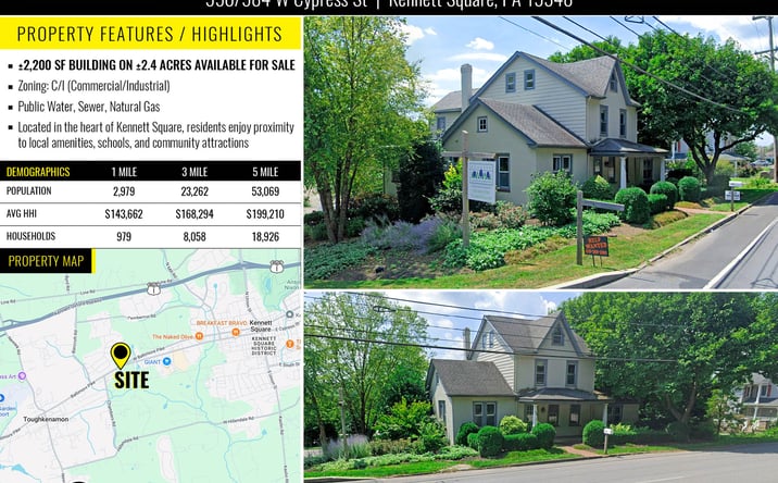 Pictures of Industrial property located at 990 W Cypress St., Kennett Square, PA 19348 for sales - image #1