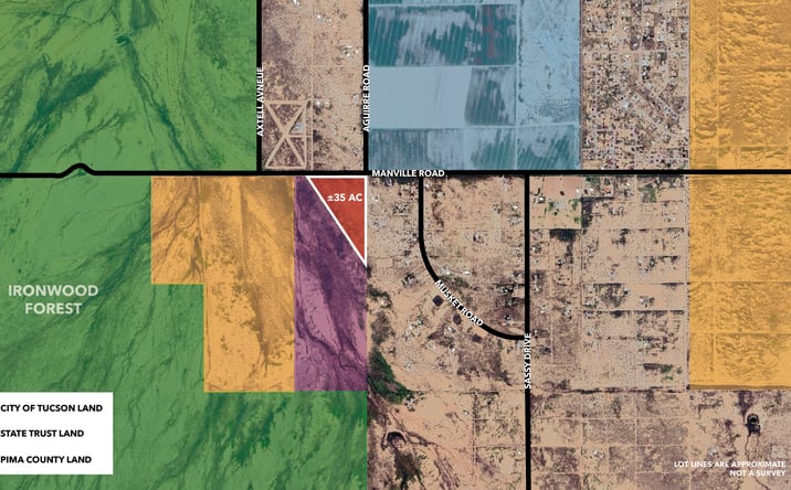 Pictures of Land property located at SWC W. Manville Road and N. Aguire Road, Marana, AZ 85653 for sales - image #1