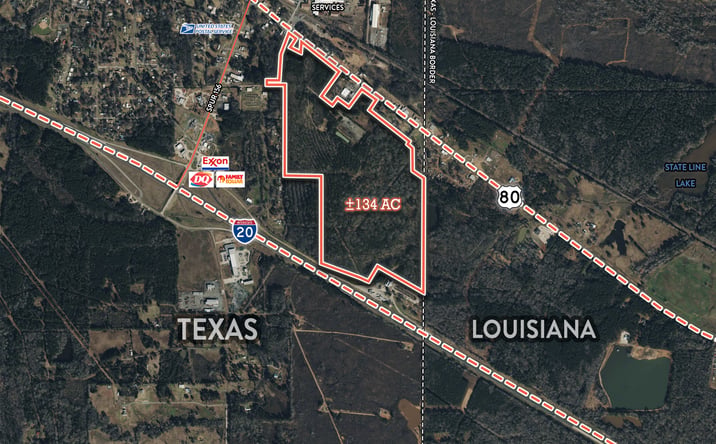 Pictures of Land property located at Hwy 20 & Hwy 80, Waskom, TX 75692 for sales - image #1