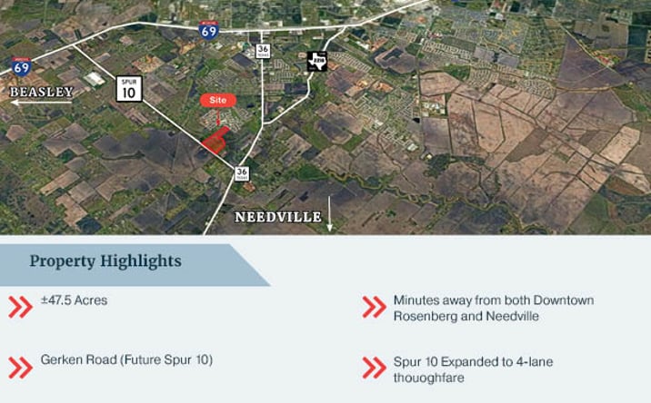 Pictures of Multifamily, Industrial, Mixed Use, Land, Mobile Home Park property located at Gerken Rd, Rosenberg, TX 77471 for sales - image #1