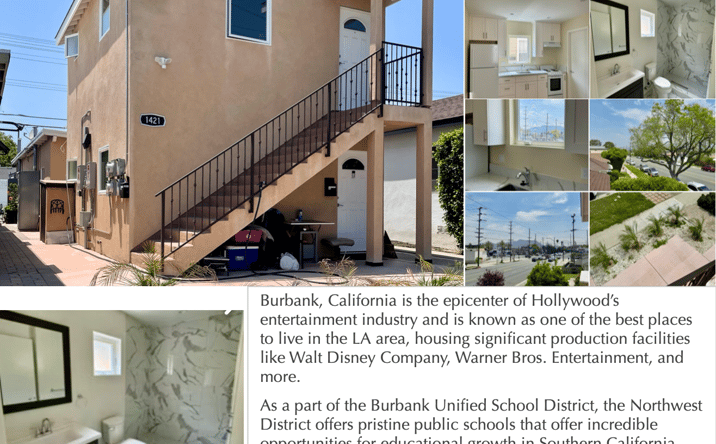 Pictures of Multifamily property located at 1241 N. Hollywood Way, Burbank, CA 91505 for sales - image #1