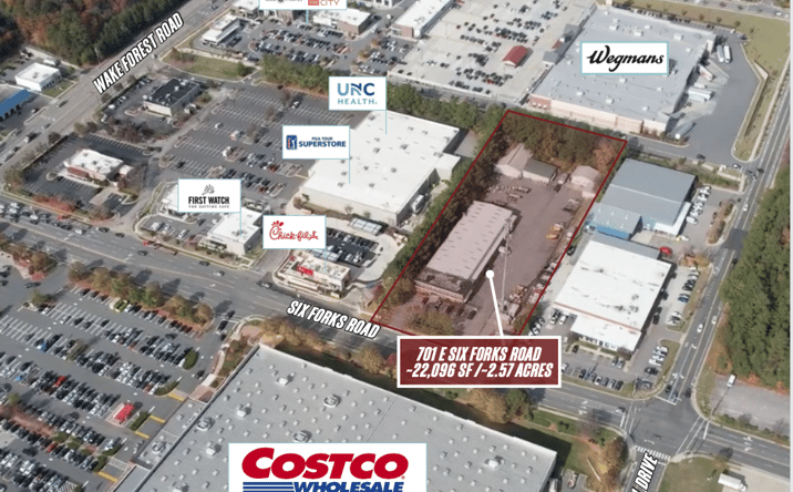 Pictures of Industrial, Land property located at 701 E Six Forks Rd, Raleigh, NC 27609 for sales - image #1