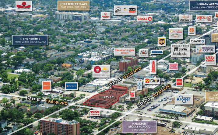 Pictures of Hospitality, Land, Mixed Use, Office property located at 1903 Yale St, Houston, TX 77008 for sales - image #1