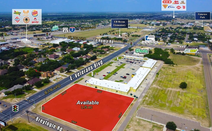 Pictures of Land property located at 810 E Veterans Blvd., Palmview, TX 78572 for sales - image #1