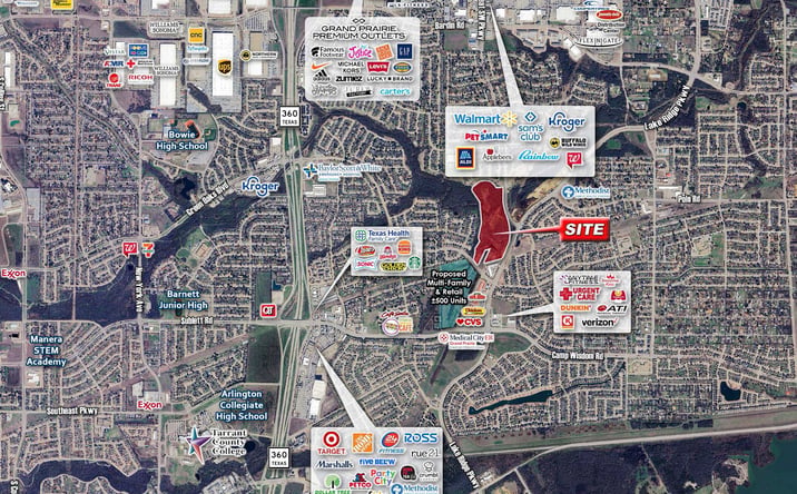 Pictures of Land property located at Lake Ridge Pkwy, Great Southwest Pkwy and Kingswood Blvd, Grand Prairie, TX 75052 for sales - image #1