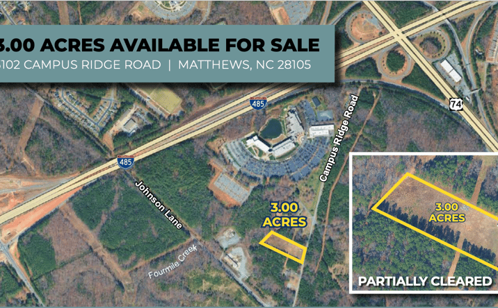 Pictures of Land property located at 3102 Campus Ridge Rd, Matthews, NC 28105 for sales - image #1