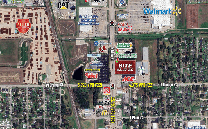 Pictures of Land property located at N. Main St., Pearland, TX 77581 for sales - image #1