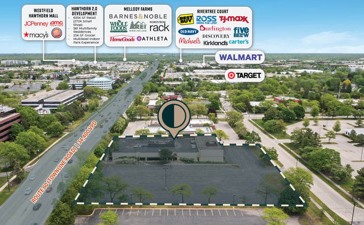 Pictures of Retail, Office, Land property located at 30 W Phillip Rd, Vernon Hills, IL 60061 for sales - image #1