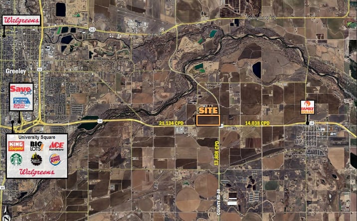 Pictures of Land, Retail property located at Hwy 34 & County Rd 49, Kersey, CO, Kersey, CO 80631 for sales - image #1